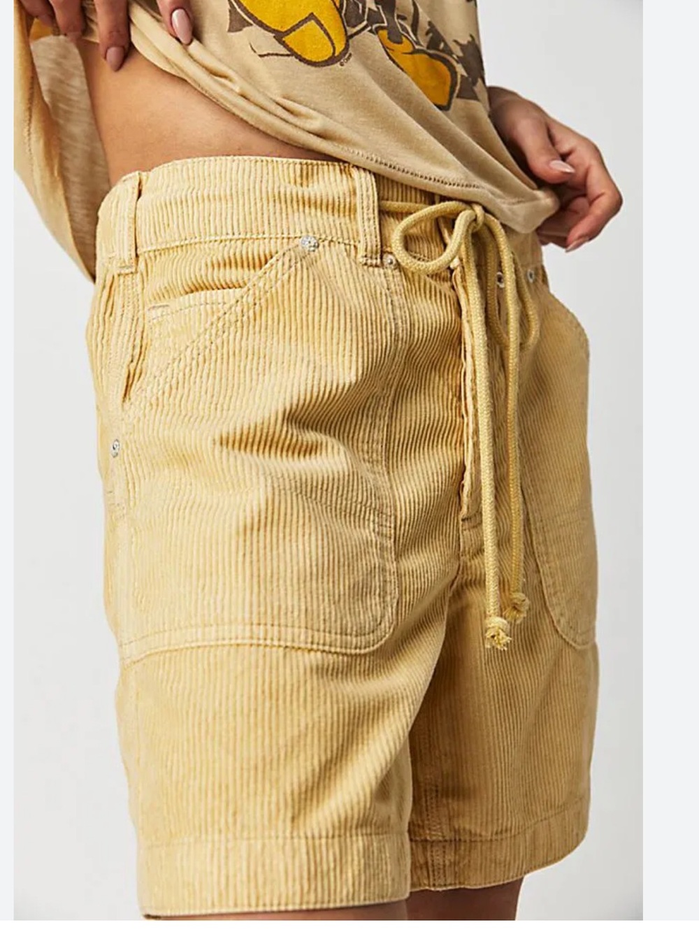 Free People We the Free Second Chances corduroy shorts sz L